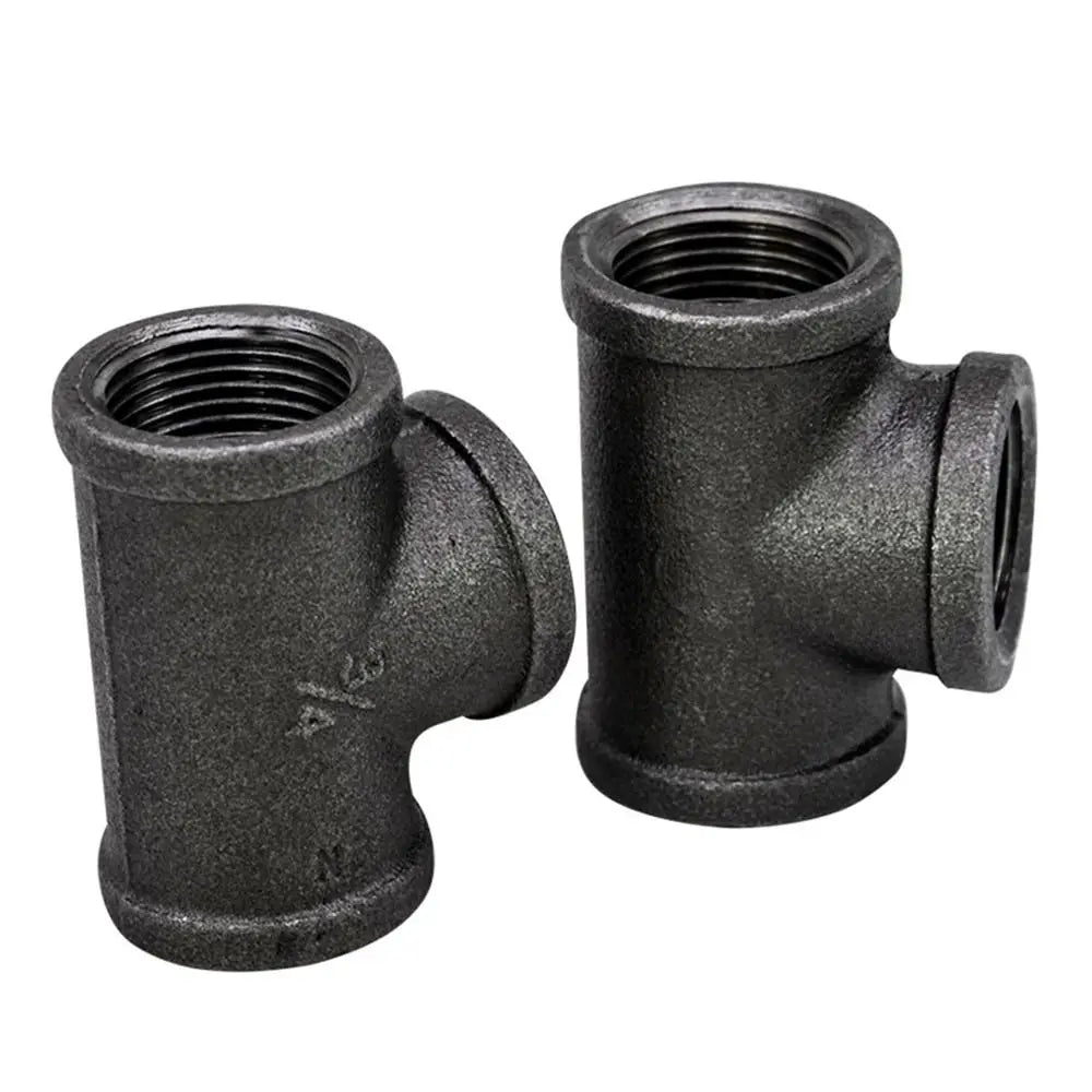 New Black Pipe Fittings Malleable Iron Elbow Plumbing Pipe Joint 1/2'' 3/4'' 1'' Threaded Pipe Connection Oasis Select