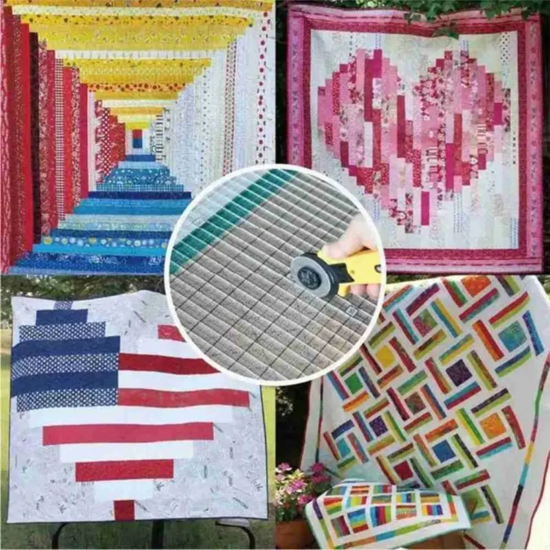 LIKE WISH Sewing Supplies Sewing Ruler Template DIY Craft T-Shirts Ruler Patchwork 5-In-1 Quilt Cutting Ruler Oasis Select