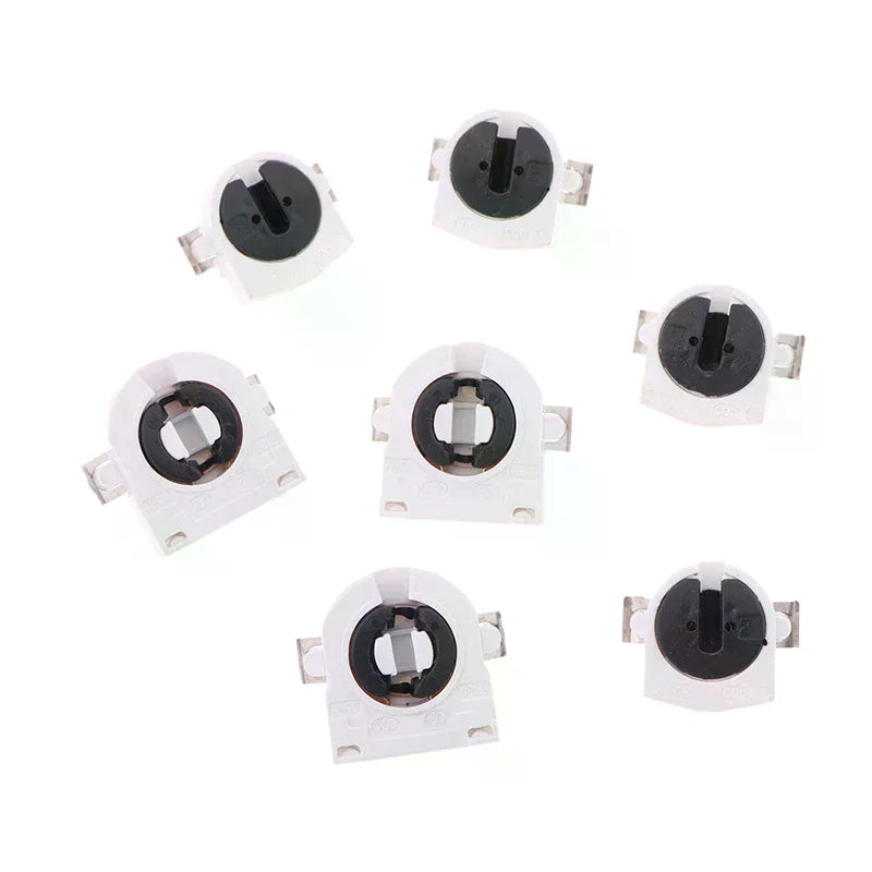 5Pcs T5 T8 Fluorescent Light Holder G5 G13 Base Non-Shunted Heat-Resistant Lamp Socket AC 500V 2A For LED Fluorescent Light Tube Oasis Select