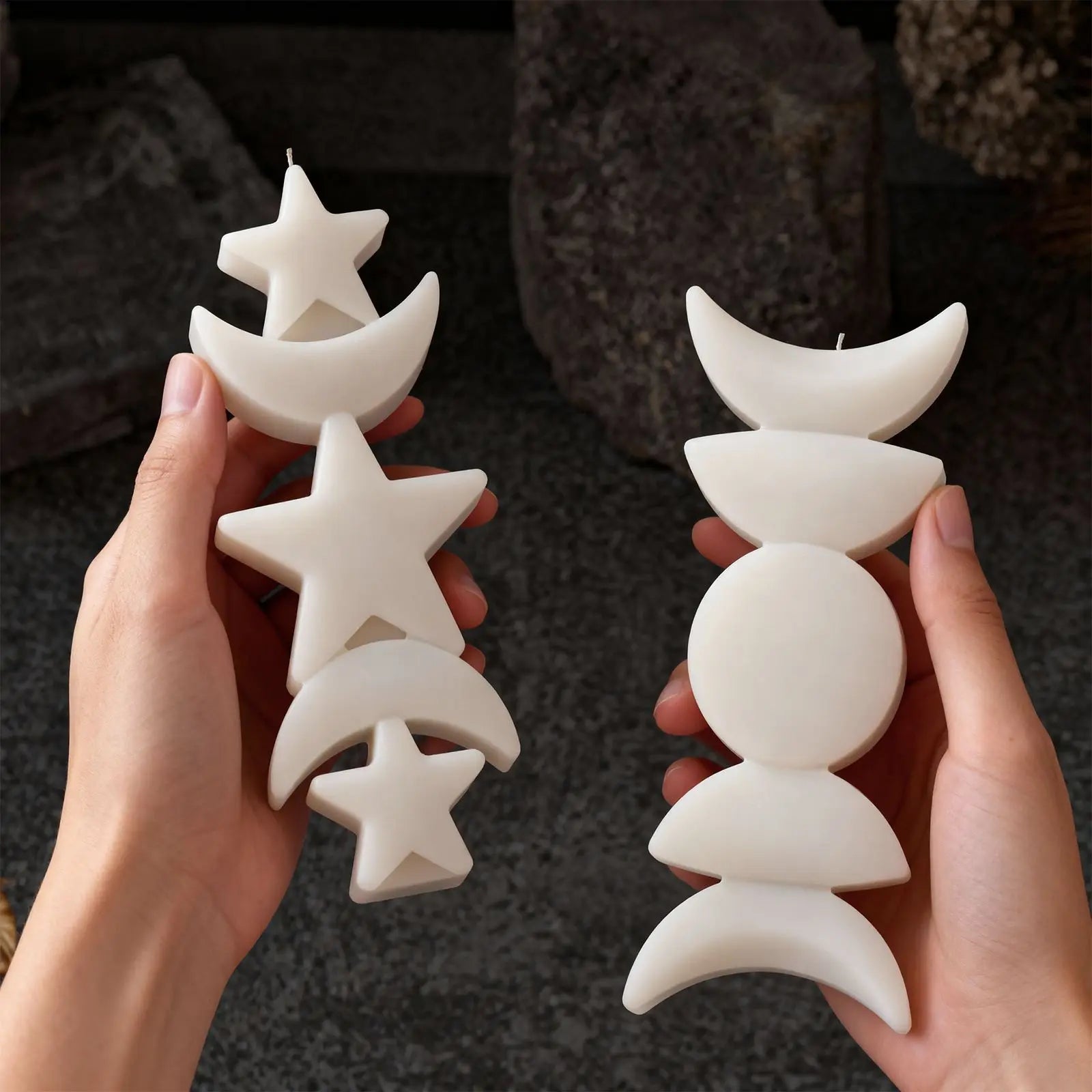 3D Decoration Candle Silicone Mold DIY Aromatherapy Candle Gift Sun Moon Star Moon Decoration Mold Home Gift Oasis Select