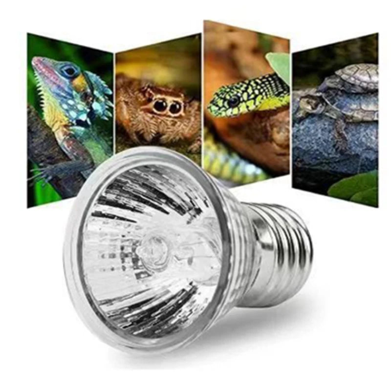 WISH 5PCS UVA+UVB Reptile Heating Light Bulb Snake Turtle Pet Full Spectrum Basking UV Light Bulbs Heating Light Oasis Select