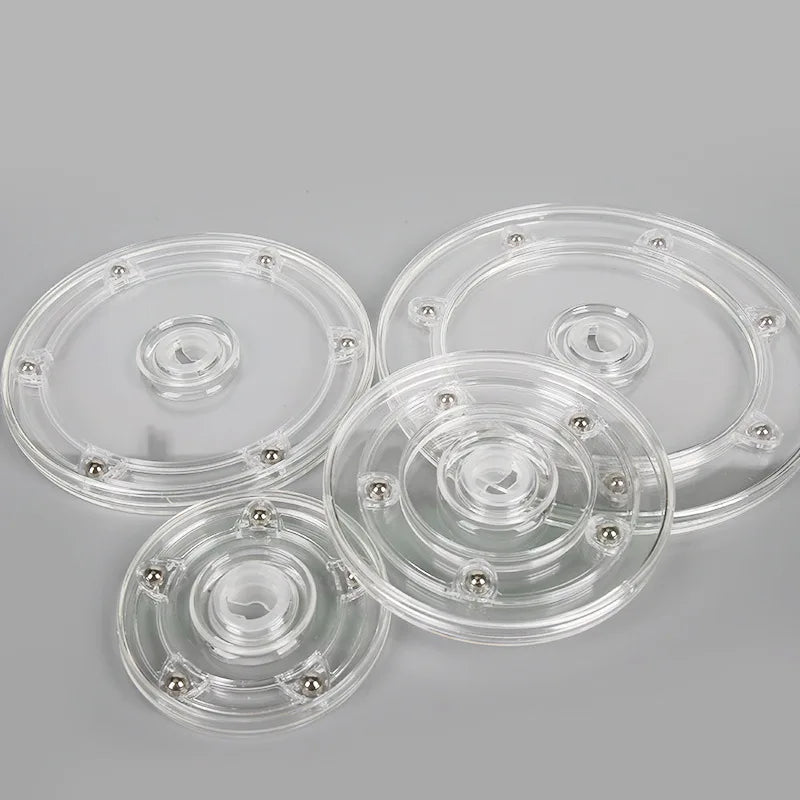 Turntable Acrylic 360 Rotating Display Stand Transparent Round Base Lazy Susan Jewelry Decor Swivel Plates Furniture Hardware Oasis Select