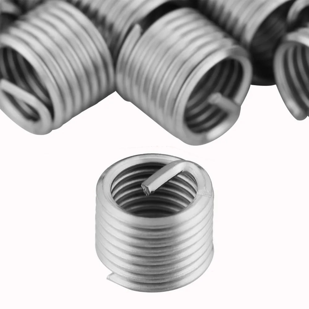 50pcs Stainless Steel Coiled Wire Helical Screw Thread Inserts M8 x 1.25 x 1.5D Length Oasis Select 50pcs