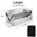 Portable Stainless Steel Camping BBQ Grill Rack & Firewood Stove Camping BBQ Grill Oasis Select Larger