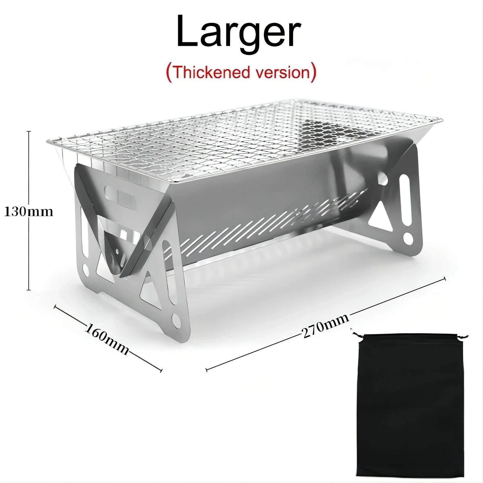 [Hot Sales] Barbecue Grill Heating Stores Multi-Function Camping BBQ Grill Rack Net Firewood Stove Stainless Steel BBQ Grill Oasis Select Larger