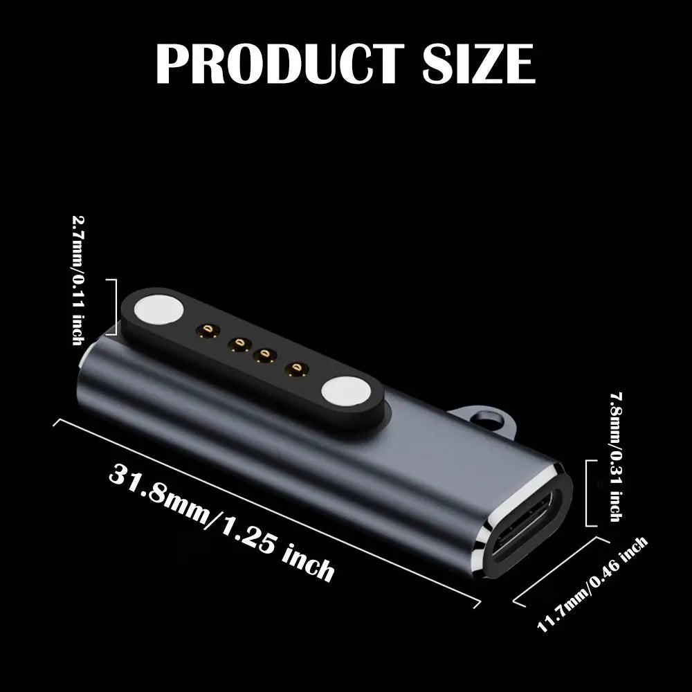 Suitable for Shokz devices bone transfer headset/smart watch charging adapter USB-C to 7.62MM 2-pin/4-pin magnetic charging port Oasis Select