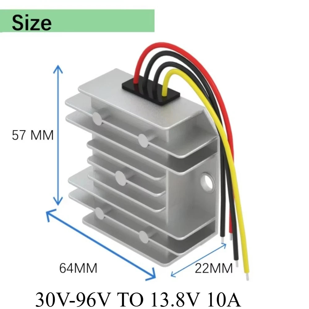 20V-96V TO 12V 13.8V 10A 48V 60V 72V 80V to 13.8V 5A-50A Step Down Switching Converter Voltage Regulator For Car Device CE RoHS Oasis Select 30-96V TO 13.8V10A CN