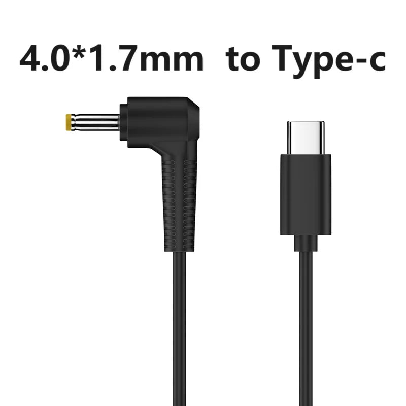 DP 65W 9V 12V 15V 20V USB C Type C to DC Power Adapter Cable Type C to 3.5*1.35mm Dc line Converter for Router Mini Fan Speaker Oasis Select 4.0-1.7mm 20V