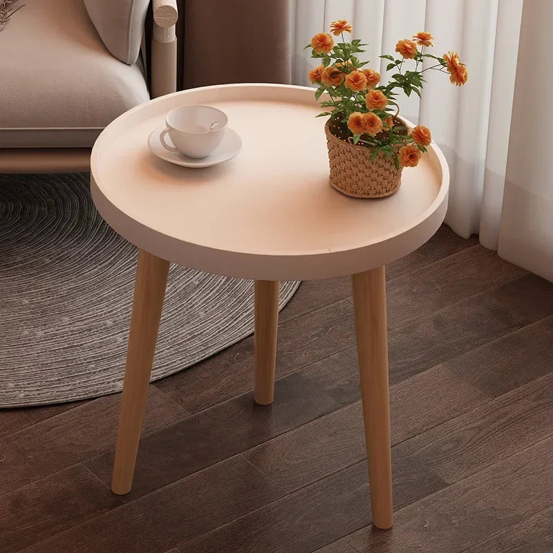 Multi-functional Nordic small round table coffee table sofa side table living room simple creative round coffee table Durable Oasis Select