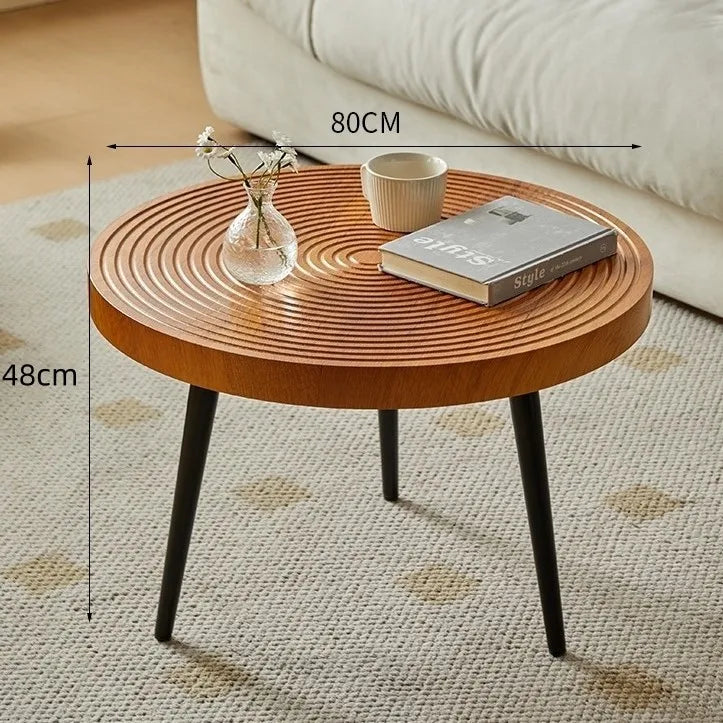Multi-functional Annual ring side few sofa side few living room coffee table living room Oasis Select Log color 80-48