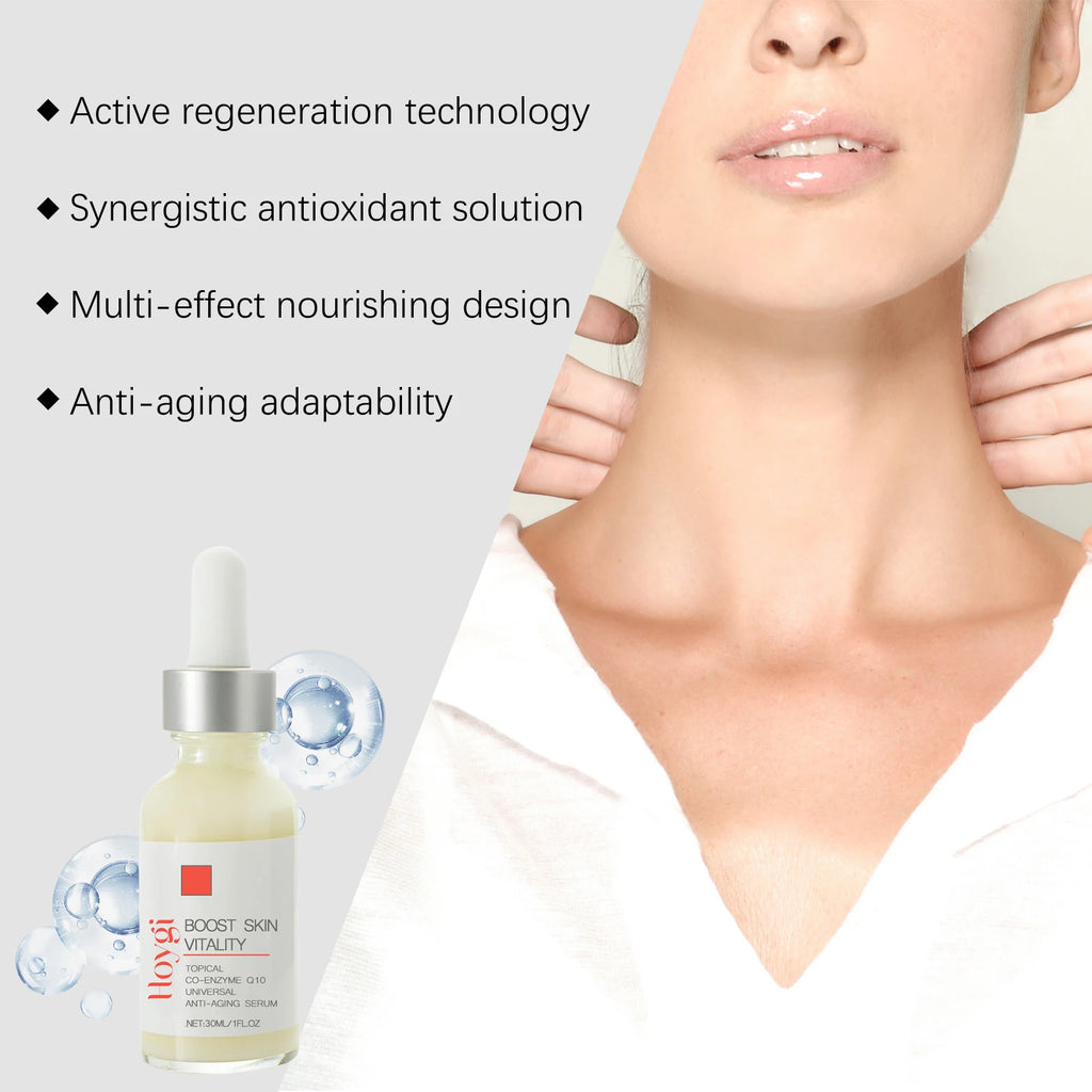 Face & Neck Firming Serum Deep Nourish Fade Fine Lines Lifting Tighten Skin Topical Co-Enzyme Q10 Universal Anti-Aging Serum Oasis Select