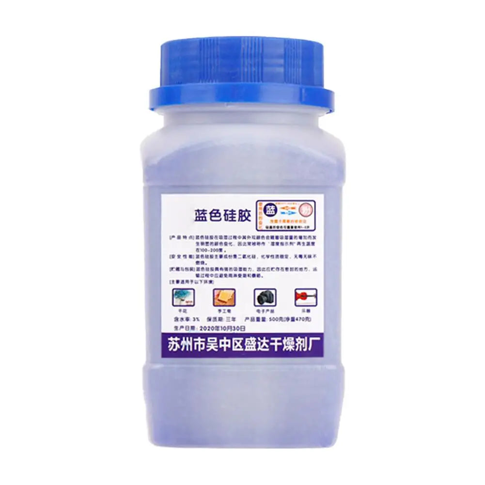 500g Waterproof Moisture Absorber with Packaging Bule Orange Reusable Silica Gel Beads Desiccant Moisture Absorber Dehumidifier Oasis Select B