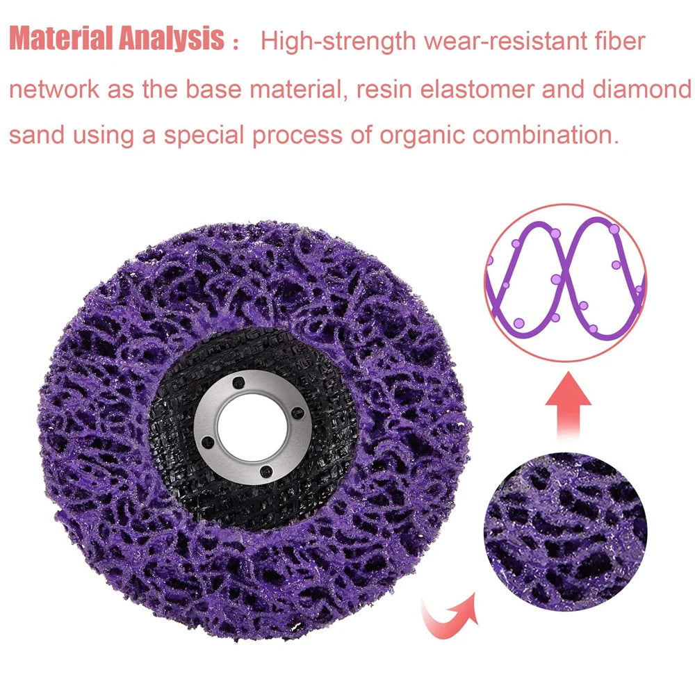 1Pcs 100/115/125mm Coral Disc Poly Strip Disc Grinder Strip Disc Abrasive Wheel Paint Rust Removal Clean For Angle Grinder Oasis Select