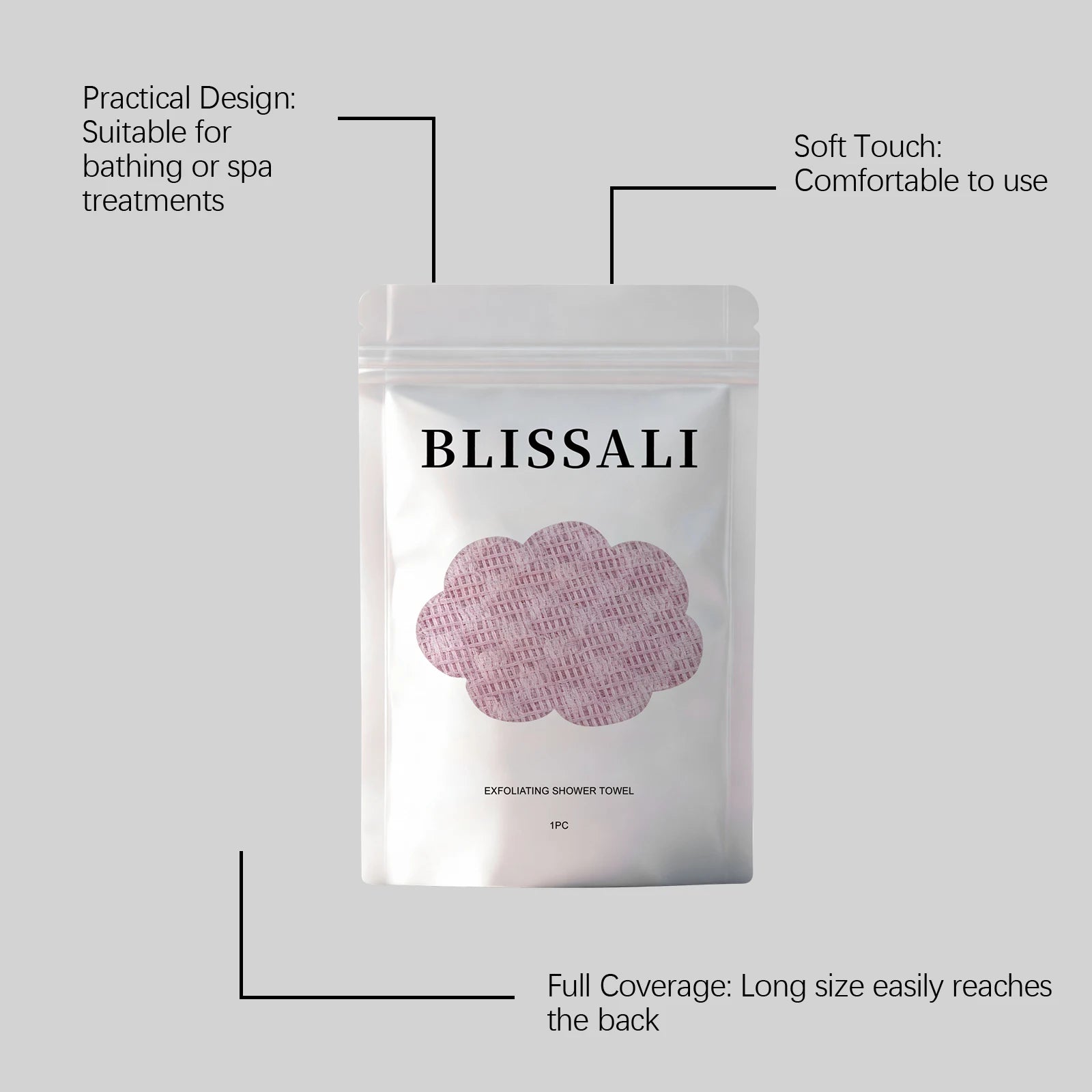 Exfoliating Shower Towel – Back Scrubber & Dead Skin Remover Body Exfoliating Towel Oasis Select