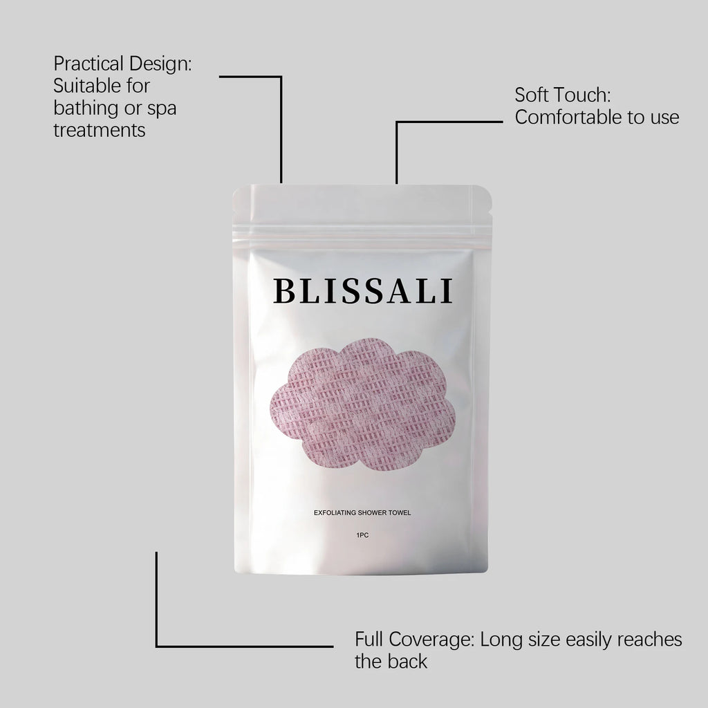 Exfoliating Shower Towel – Back Scrubber & Dead Skin Remover Exfoliating Bath Towel Oasis Select