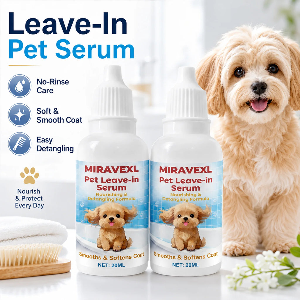 Dog & Cat Leave-In Serum - Detangling & Hydrating Pet Conditioner, Anti-Frizz Grooming Formula for Soft, Smooth & Shiny Coats Oasis Select