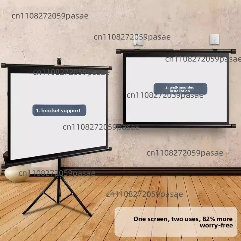 Projection Curtain 72-inch Curtain Bracket Rod Floor Non-punching Bracket Screen Drop Simple Projection Screen Oasis Select