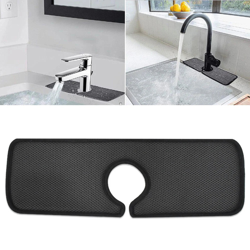 Faucet Absorption Mat Kitchen Faucets Absorbent Pad Sink Splash Guard Microfiber Faucet Splash Catcher Oasis Select Default Title