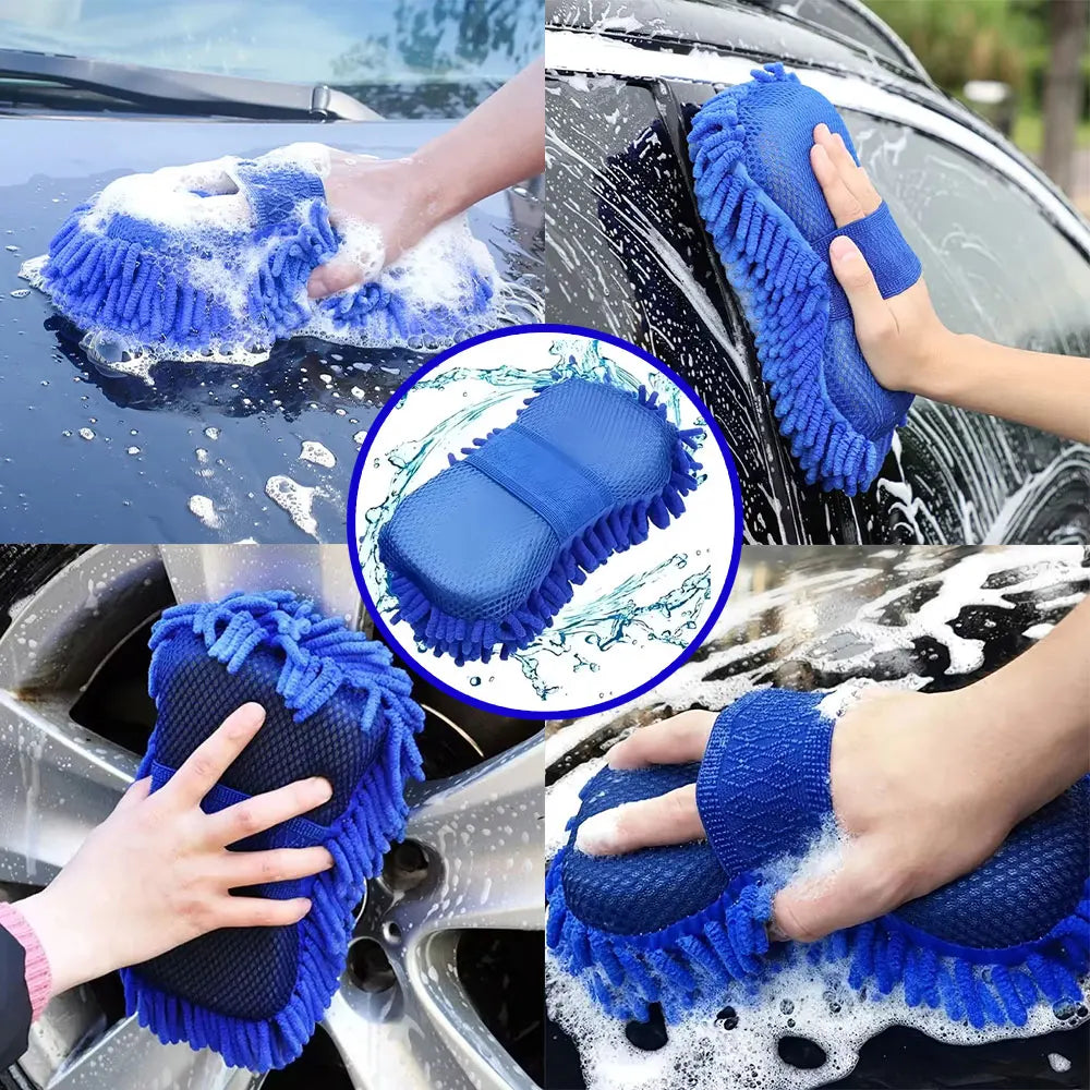 Microfiber Chenille Car Wash Sponge – Scratch-Free Pad