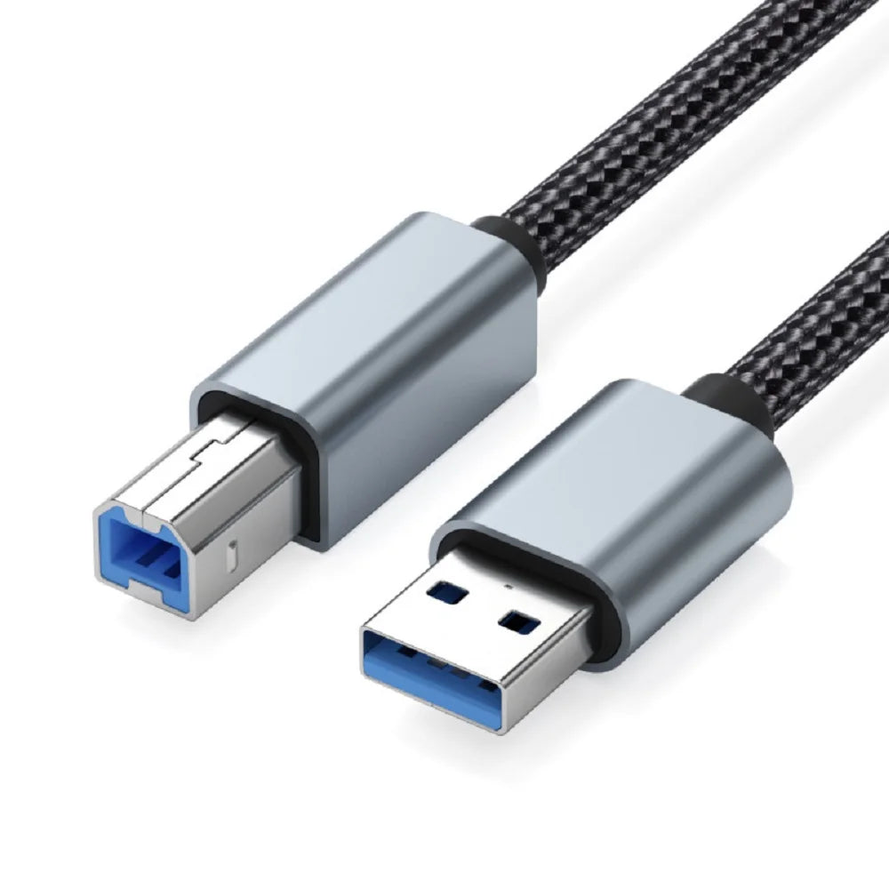 0.5m 1m 2m 3m Nylon Braided Laptop Scanner cable usb c Type-C to USB B 2.0 Printer Cable High Speed For Epson HP Brother Oasis Select USB 3m