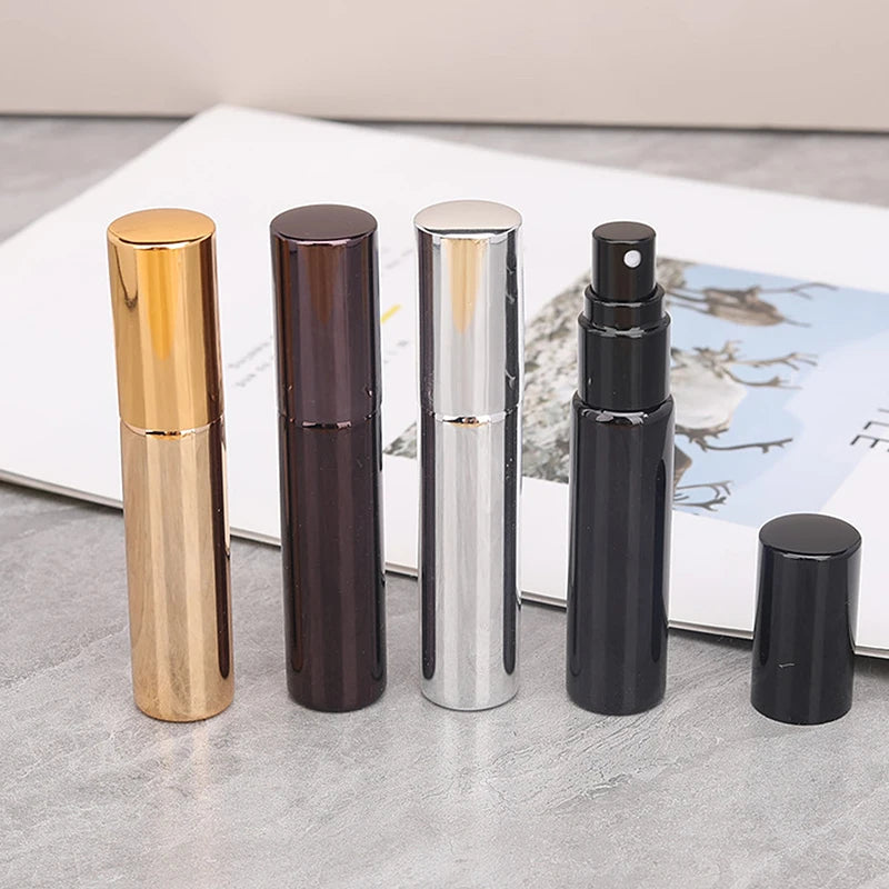 1PC 10ml Portable Mini Perfume Glass Bottle Travel Aluminum Spray Atomizer Empty Metal Parfume Atomiser Sprayer Oasis Select