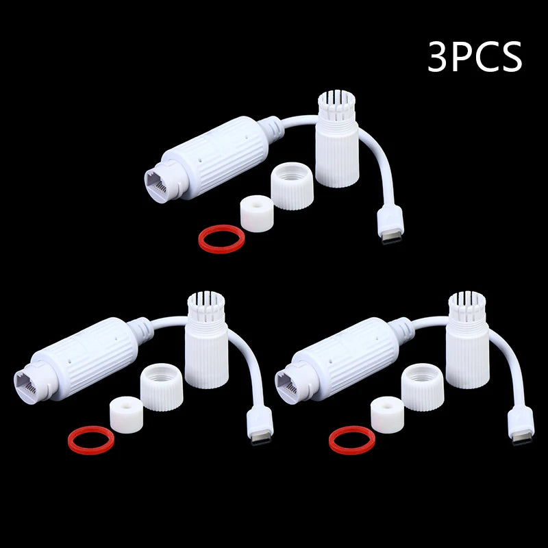 1/2/3Pcs 48V POE Extender/Repeater Waterproof Extension POE Injector Adapter RJ45 Port Output 5V/2A IEEE 802.3af/802.3at Oasis Select 3PCS