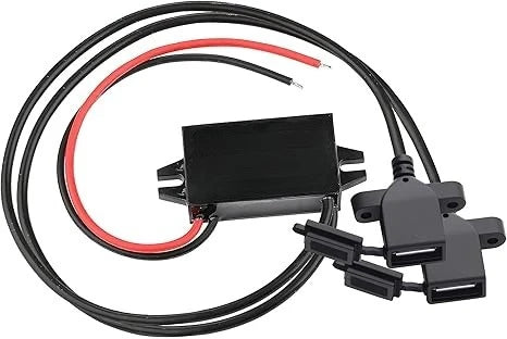 Waterproof 12V/24V To 5V 3A 15W Converter DC To DC Step Down Module Power Adapter Buck Voltage Transformer (Dual USB Connectors) Oasis Select Dual square USB 1 12V 24V 5V 3A