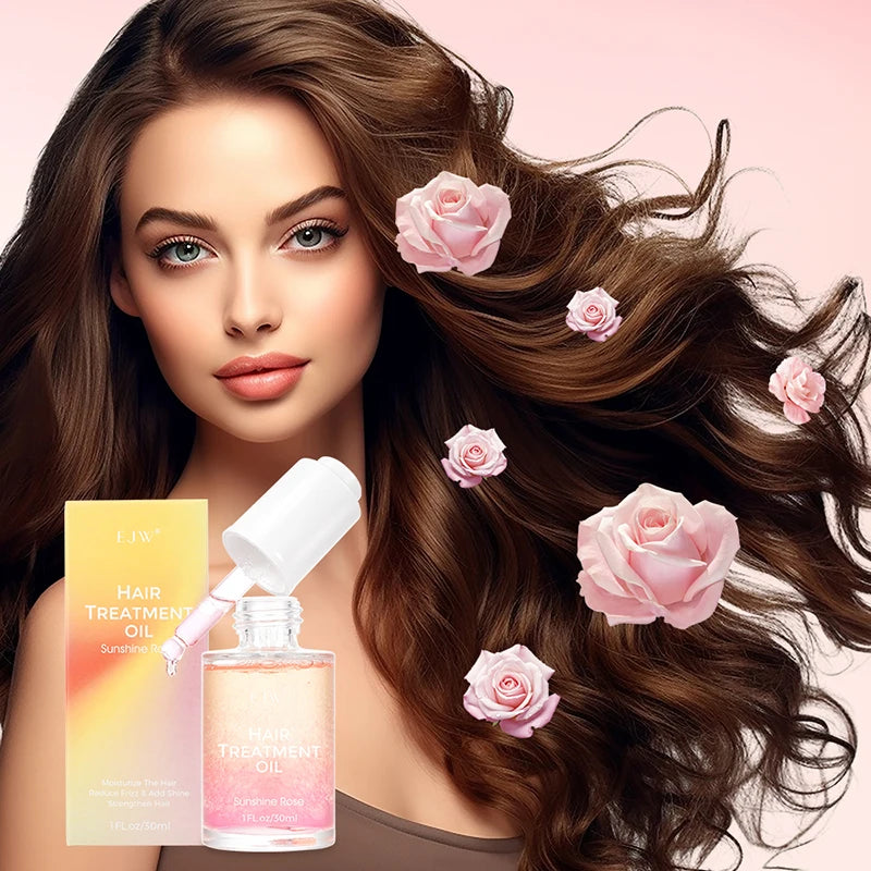 EJW Hair Oil Serum for Frizzy Hair,Smooth & Shine Anti-frizz Hair Serum,Morocco Oil Silk Bright Hair Frizz-free Serum. Oasis Select