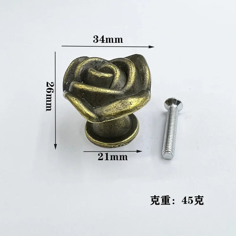 Antique Style Pull Handles Bronze Tone Retro Alloy Kitchen Drawer Cabinet Door Knobs Furniture Hardware Fittings