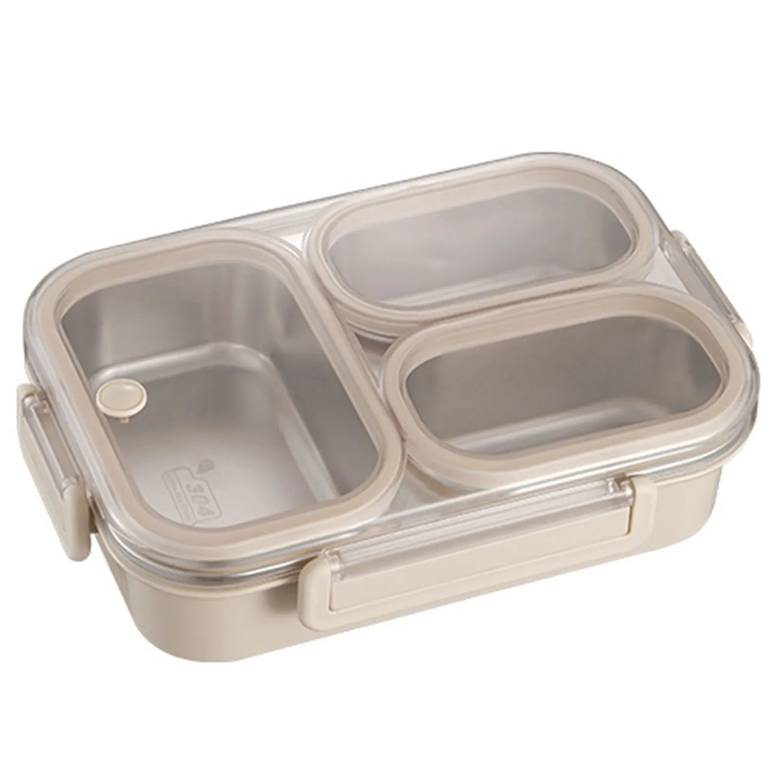Stainless Steel Bento Lunch Box – 3 Compartments & Soup Cup