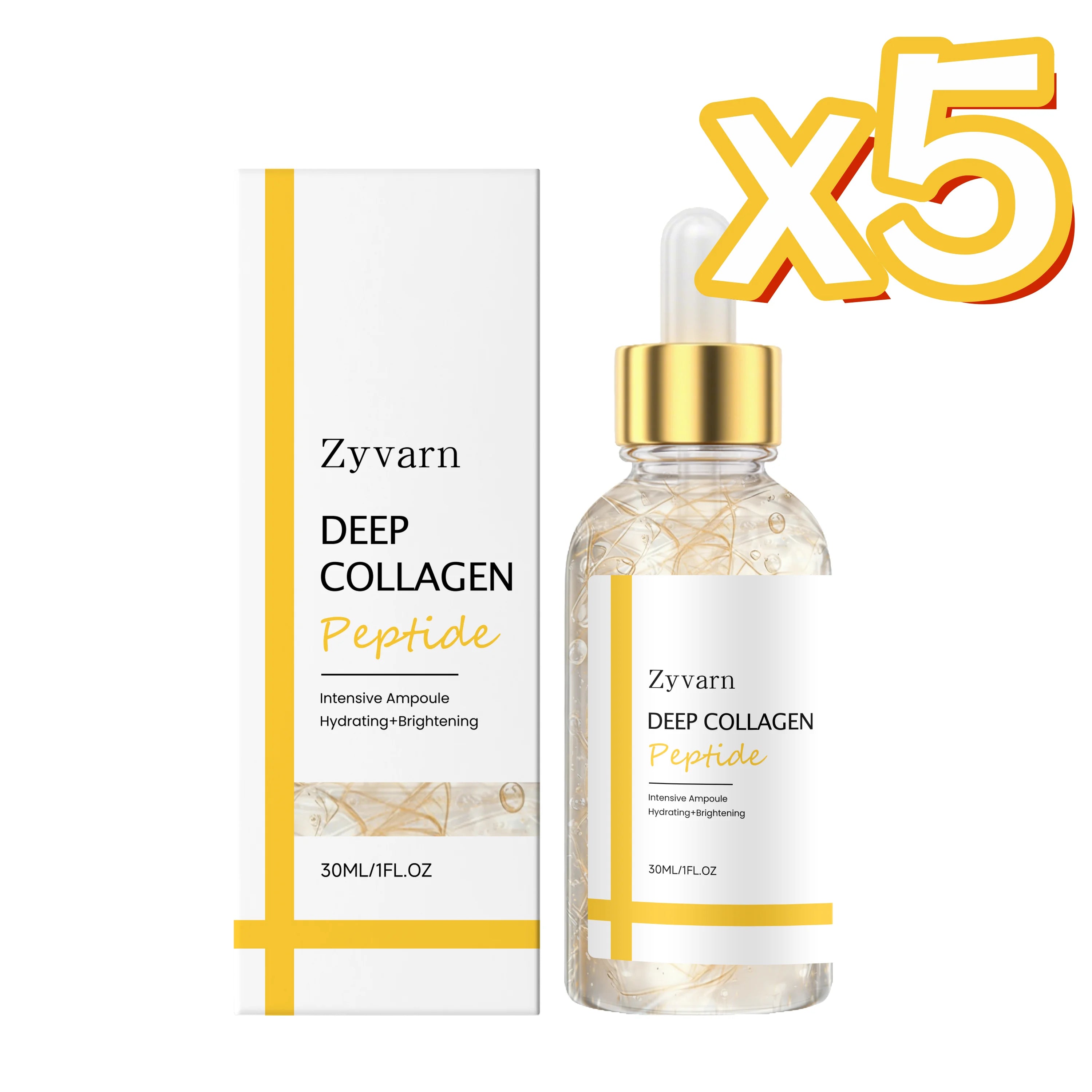 ZYVARN Silk Peptide Collagen Lifting Serum – Anti-Wrinkle 30ml Collagen Face Serum Oasis Select 30ml Boxed x 5
