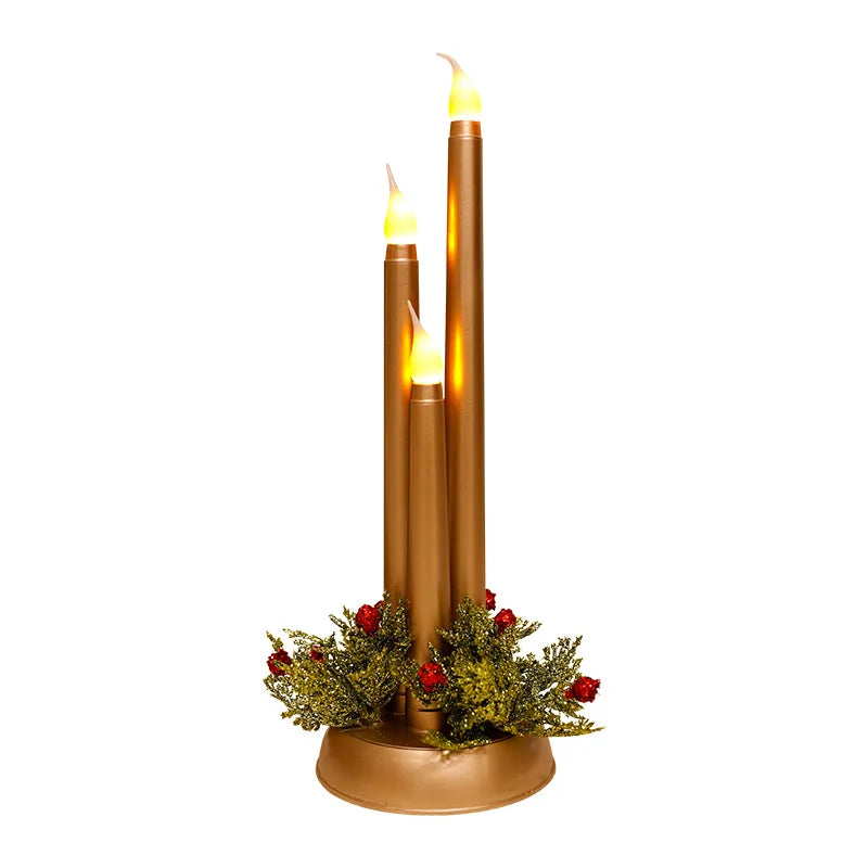 LED Electronic Candles Simulate Christmas Props Long Glossy Candles Christmas Decorative Items Oasis Select