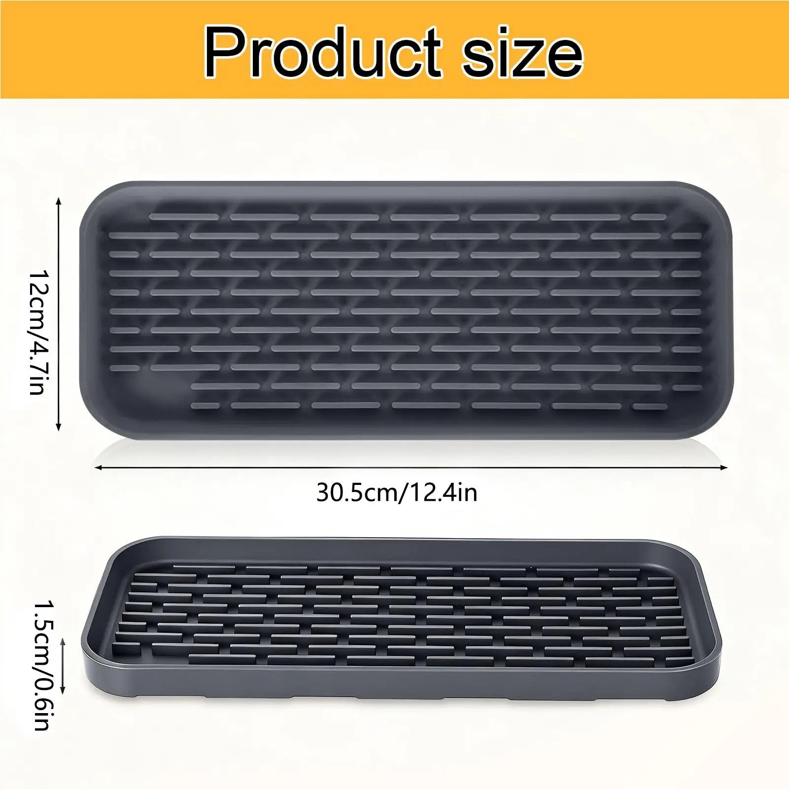 Silicone Drain Tea Coaster Heat Resistant Cup Drying Non-Slip Mat Bathroom Sink Tray Multifunctional Drain Soap Drain Rack Oasis Select