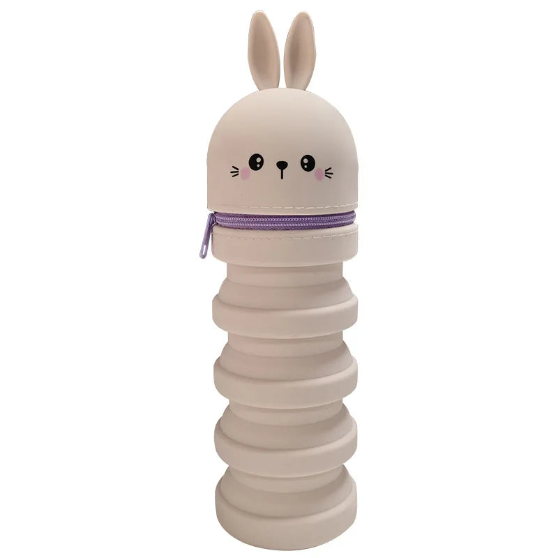 Animal standing pencil case, pen holder suitable for students, school, office, back-to-school gifts Oasis Select Rabbit 1
