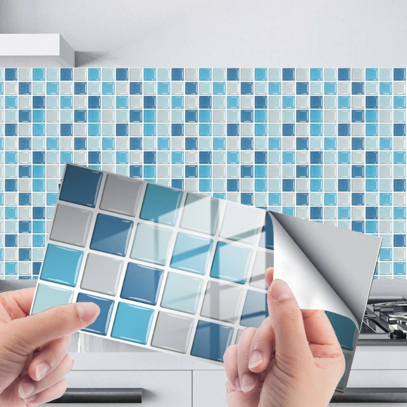 Wall Stickers Home Renovation Crystal Tiles Self-adhesive Flooring Kitchen Oil Resistant Decorative Tiles Material PVC Oasis Select KIT070 10x20cm-48 pieces