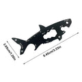 Shark Shaped Bottle Opener 15 in 1 Wallet Tool Card Stainless Outdoor Pocket Screwdriver Survival Tool Multi-function Keychain Oasis Select 1Pcs