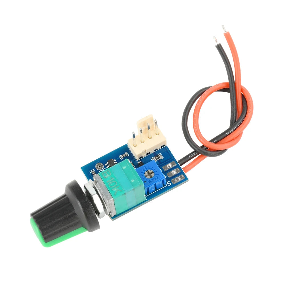 DC 12V PWM Speed Controller Fan Speed Governor 4 Wire Computer Temperature Control Switch for PC CPU Cooler Fan Manual Stop Oasis Select With red black lines
