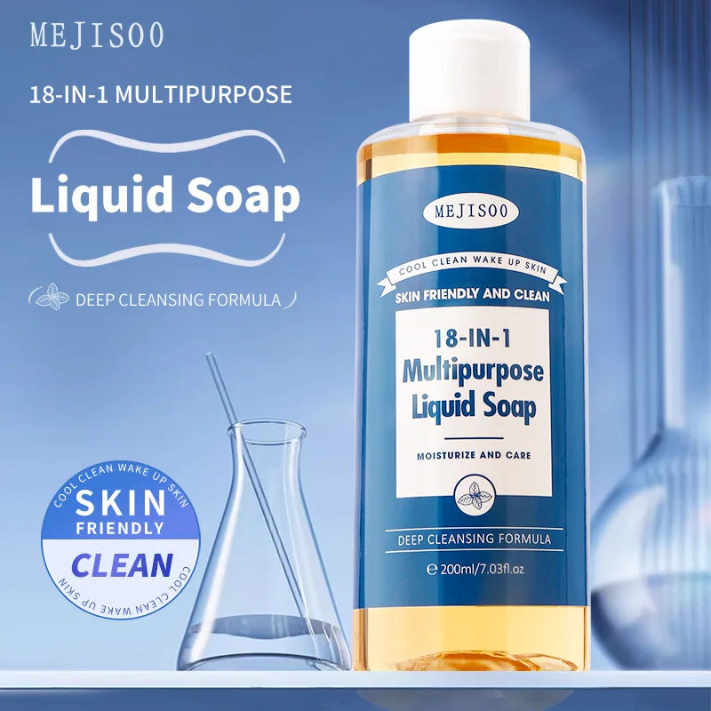 200ml 18-in-1 Multipurpose Liquid Soap Rich Foam Cleaning Care for Your Hair, Clothes, Pet and Other Dirty Things Oasis Select Default Title