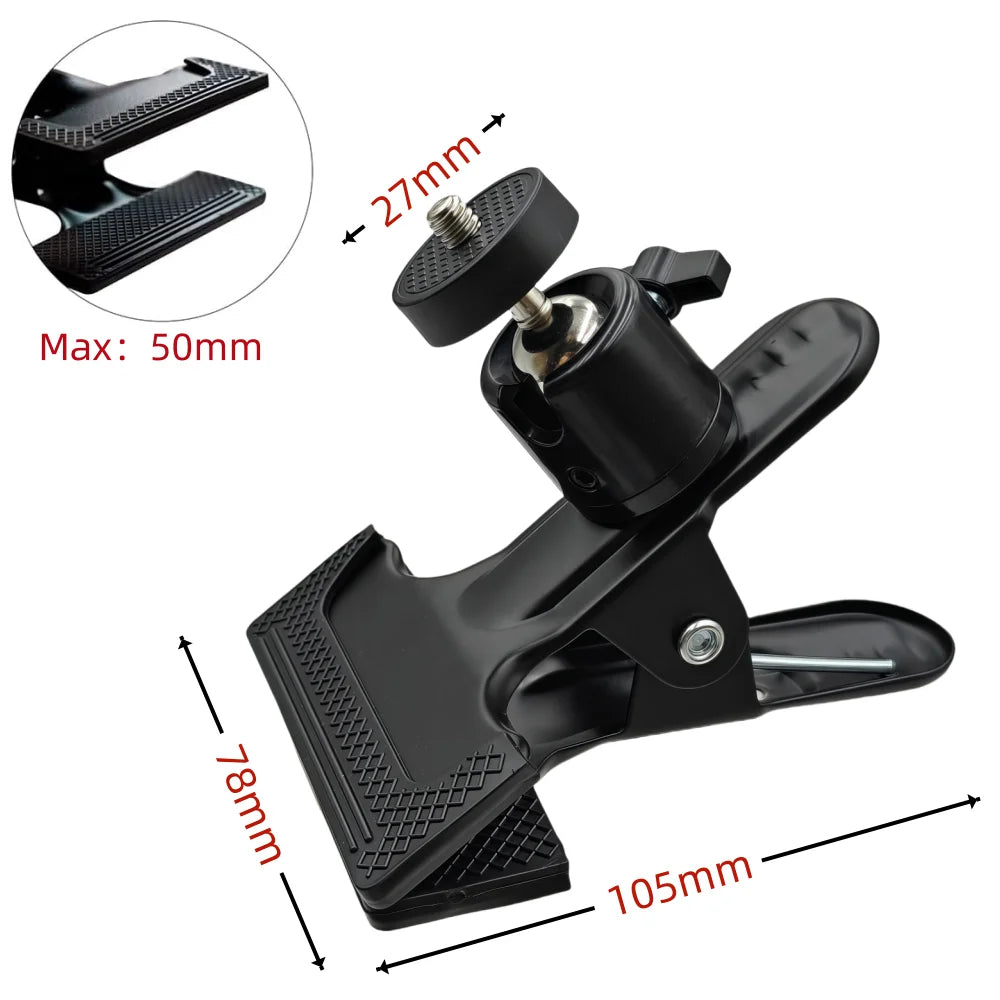 Metal Ball Head Clamp 1/4" Screw – Camera & Phone Studio Mount