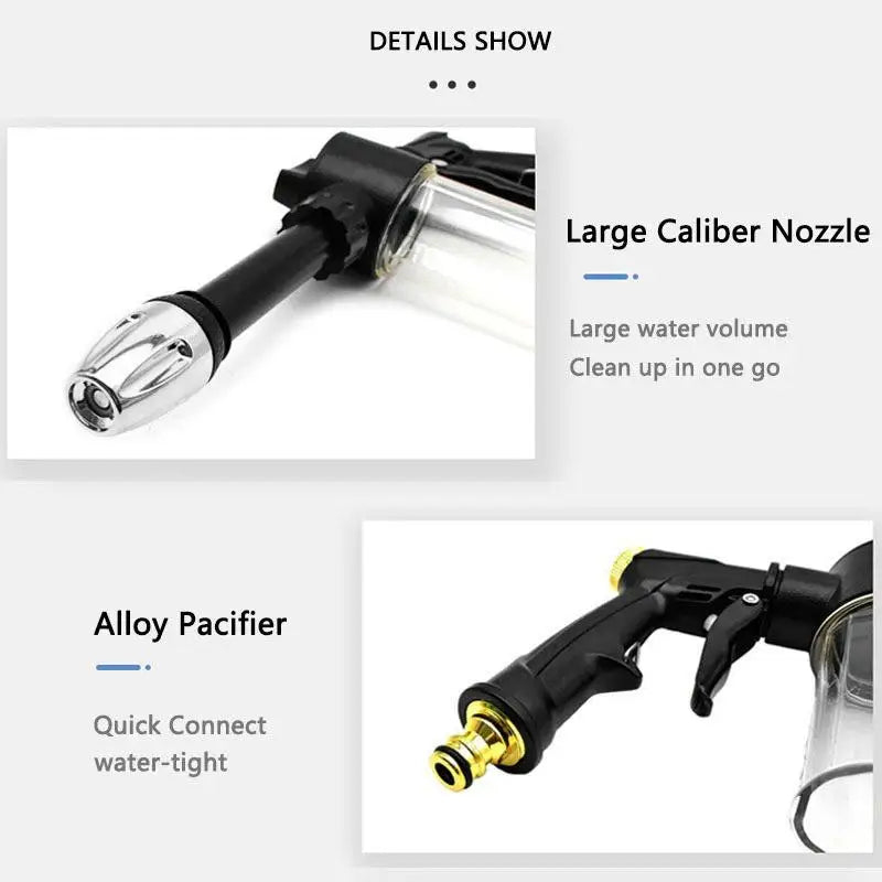 High Pressure Car Wash Gun, RV Cleaning Foam Kettle, Garden Hose Nozzle Shower Multi Watering Tool Oasis Select
