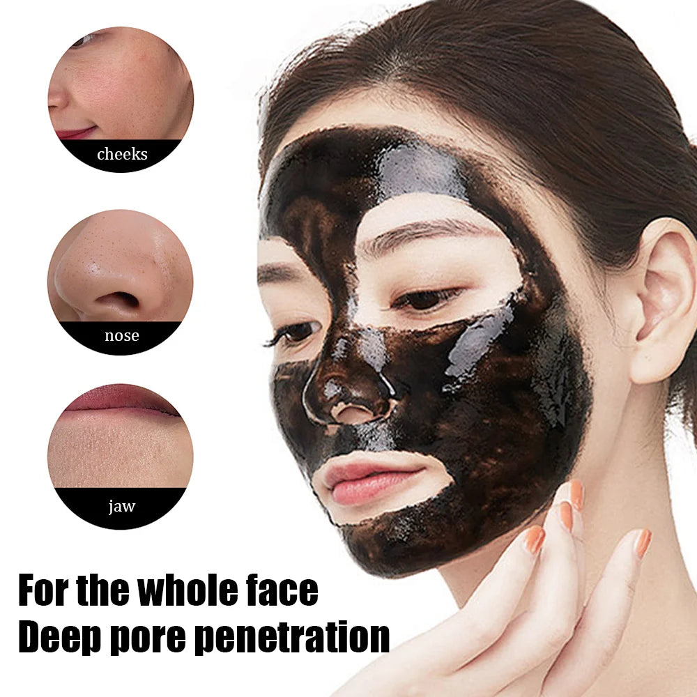 60g Bamboo Charcoal Fiber Mask Blackhead Removal Deep Mask Deep Cleansing Cleansing Exfoliating Mask Treatment Black Mask Oasis Select
