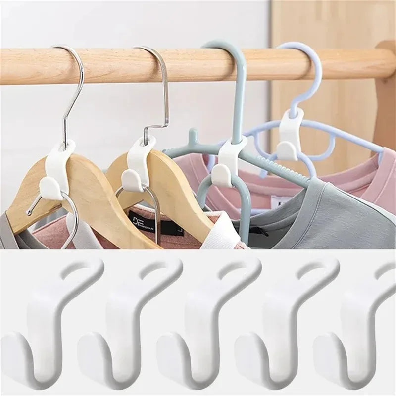 10-50pc Multi Functional Wardrobe Hanger Hook, Hat Hook, Plastic Wardrobe Stacking Hanger, Bedroom Storage Wardrobe Storage Rack Oasis Select
