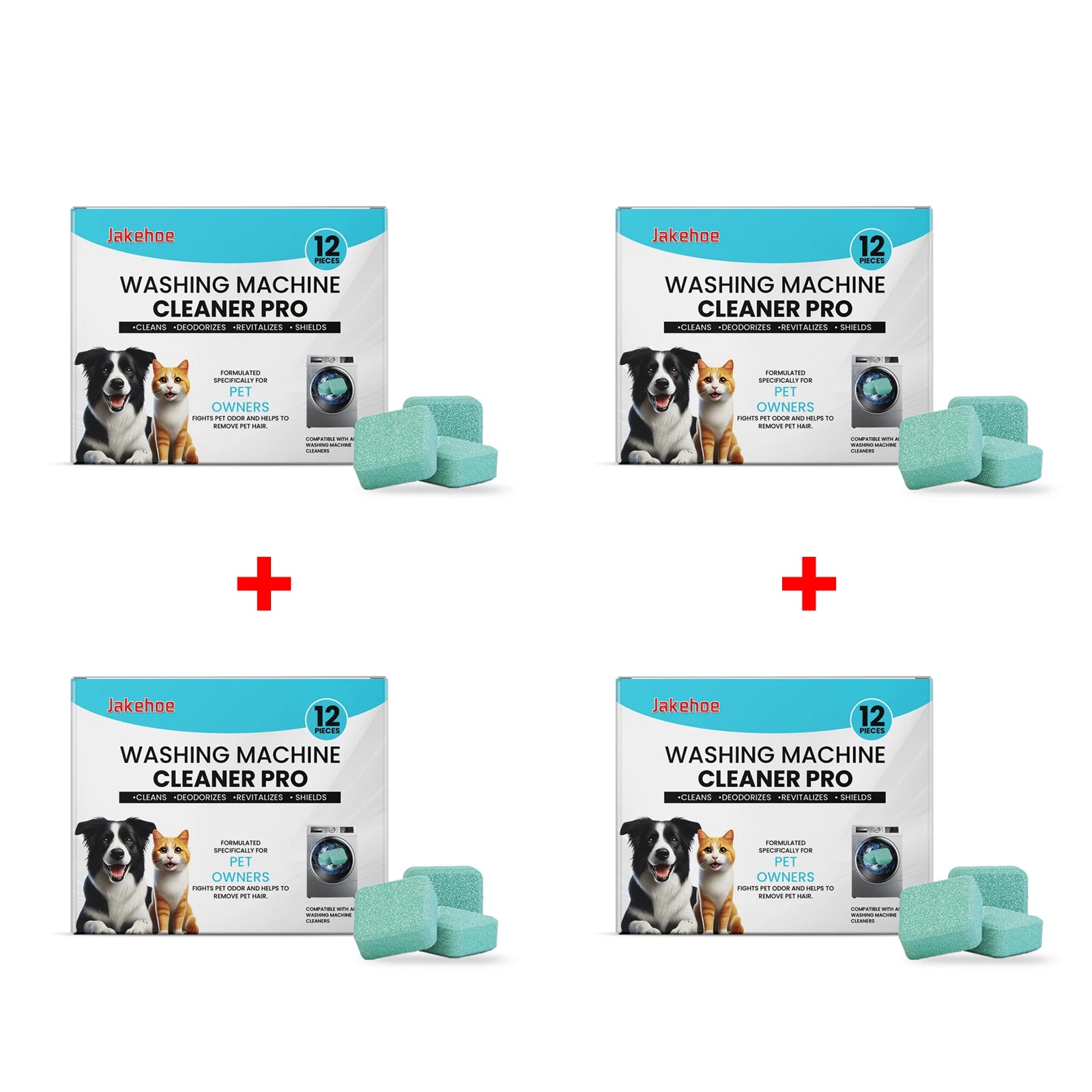 Washing Machine Cleaner for Pet Owners Eliminating Pet Odors Remove Pet Hair Cleaning Washing Machine Slots Cleaning Agent 12PCS Oasis Select 4 X 12pcs boxed