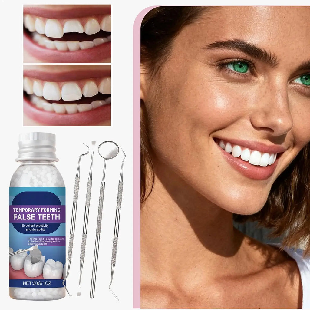 Teeth Repair Glue 30g Pliable Strong Hold Bonding Glue for Loose Teeth for Adults Women Beginners Men Home School Commuting Oasis Select