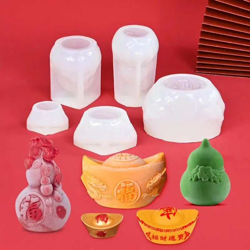 3D Milk Jelly Silicone Cake Mold Lion Dance Pig Pudding Mould for Home Baking Dessert Decoration Accessories Oasis Select