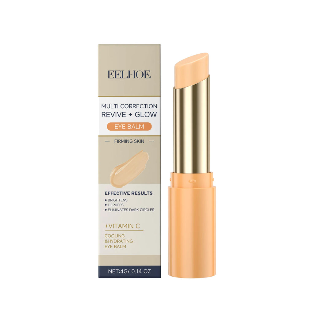 Vitamin C Eye Cream Stick Eye Bag Removal Dark Circles Reduce Fine Lines Anti Puffiness Smooth Moisturizing Brightening Eye Balm Oasis Select 4g boxed