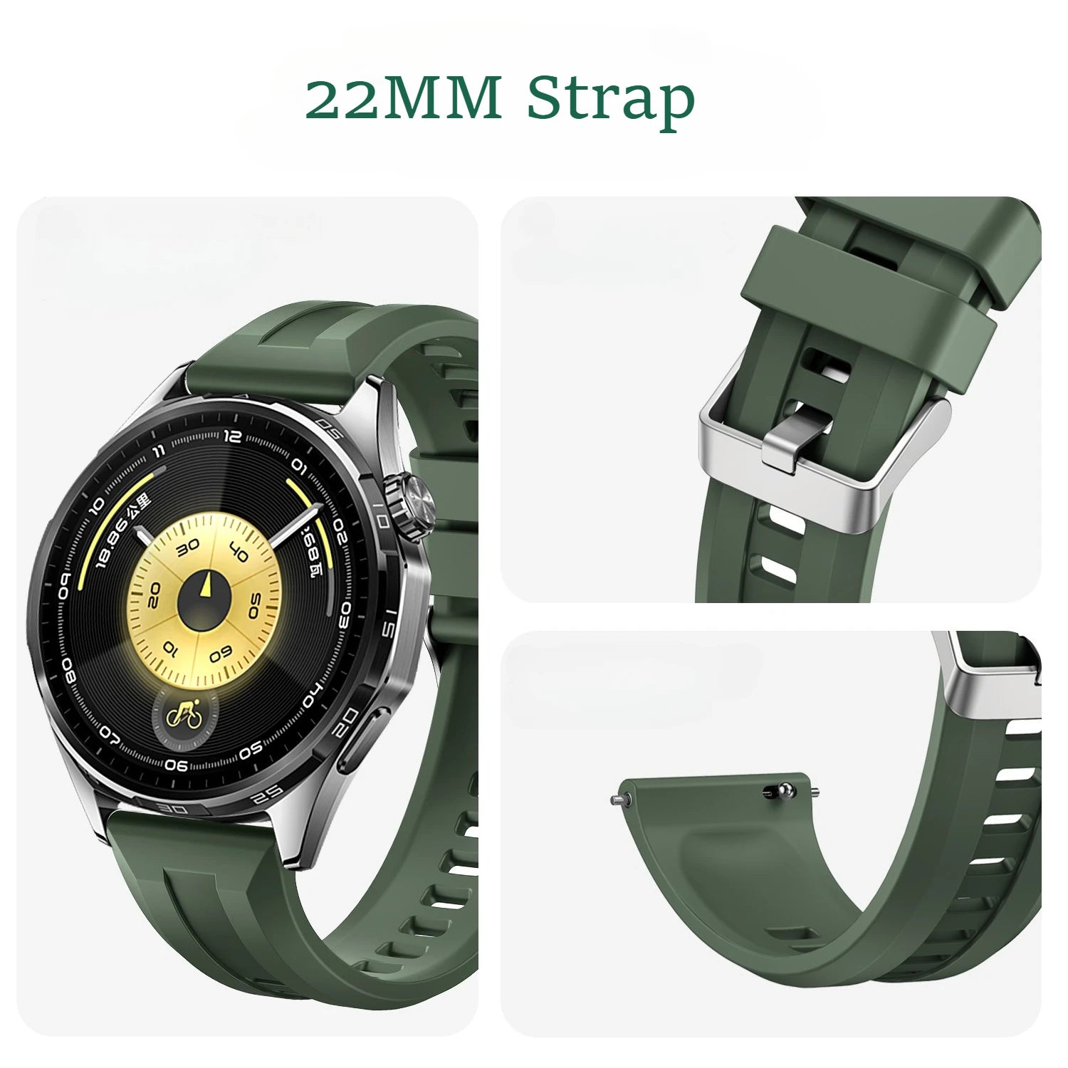 22mm Silicone Watch Strap for Huawei GT6/GT5/GT4 46mm Smartwatch Band Oasis Select