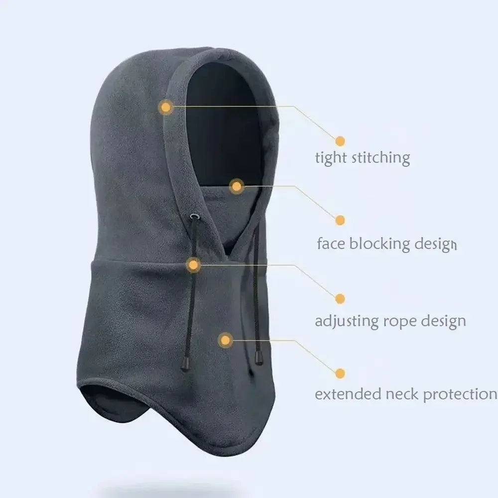 Warm Fleece Balaclava for Men Women Winter Face Mask Neck Warmer Hooded Cap Windproof Thermal Head Cover Beanies Bandana Oasis Select