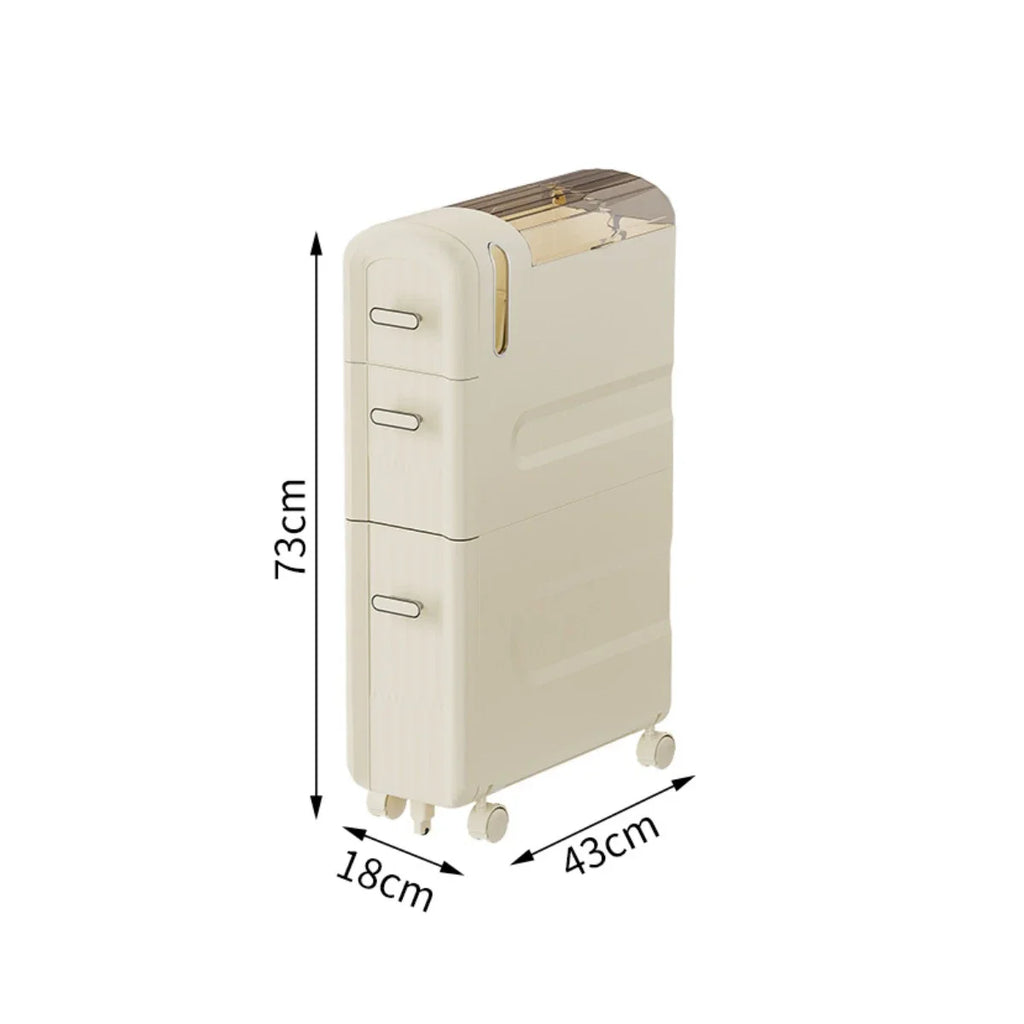 Multifunctional crevice storage cabinet, drawer type plastic locker Oasis Select 3 layersA