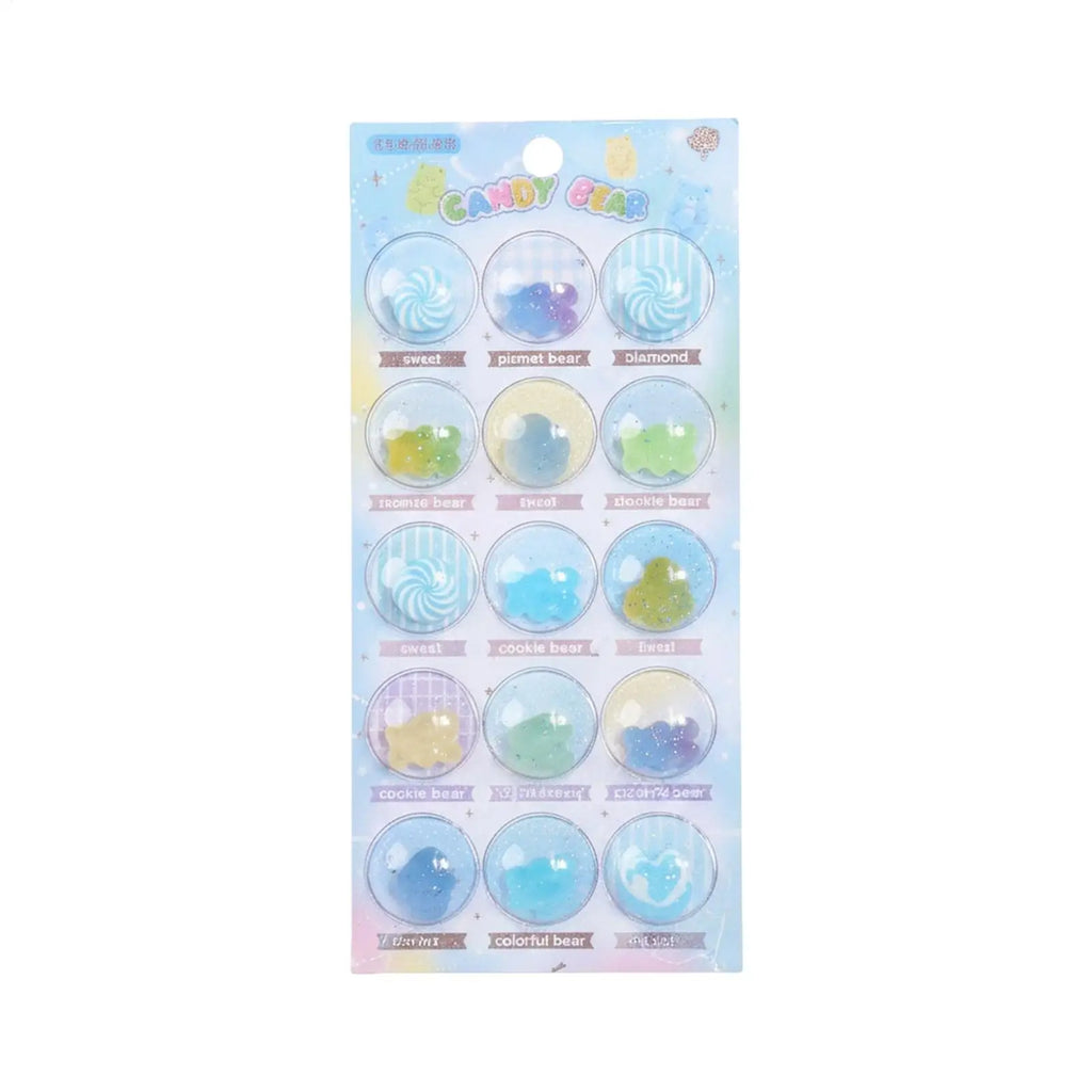 1sheet 3D Creative Space Capsule Cartoon Round Relief Stickers Scrapbooking Diy Journal DIY Cute Stationery Sticker Decor Oasis Select